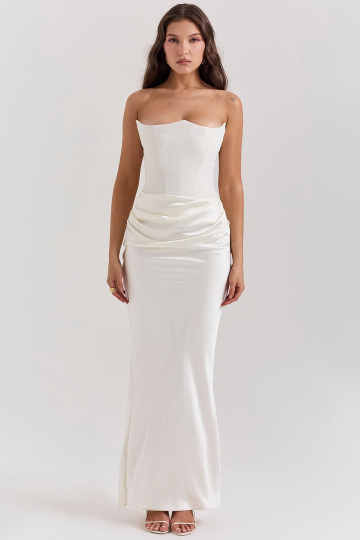 Alanis – Maxikleid Mit Schulterfreiem Ausschnitt