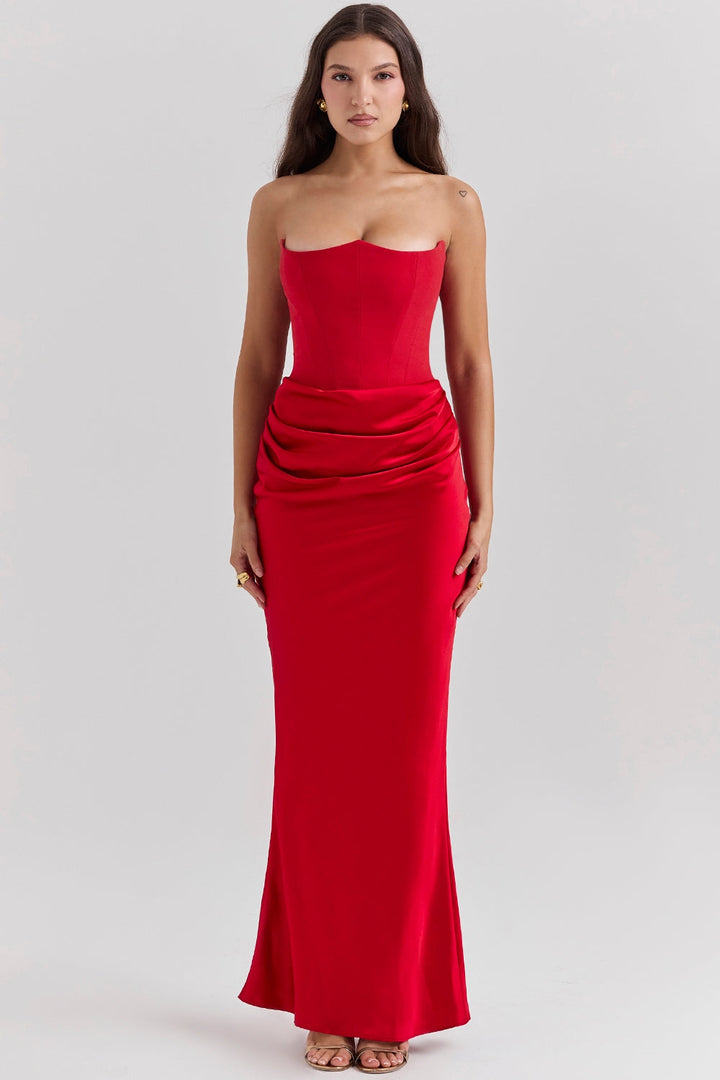 Alanis – Maxikleid Mit Schulterfreiem Ausschnitt