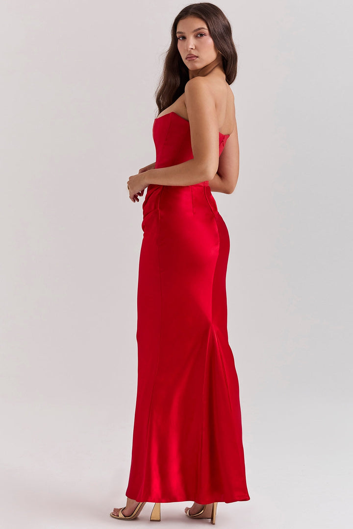 Alanis – Maxikleid Mit Schulterfreiem Ausschnitt