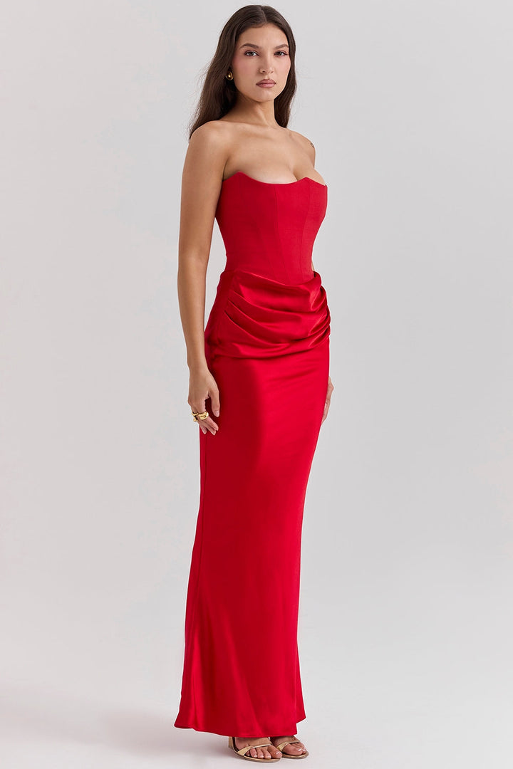 Alanis – Maxikleid Mit Schulterfreiem Ausschnitt