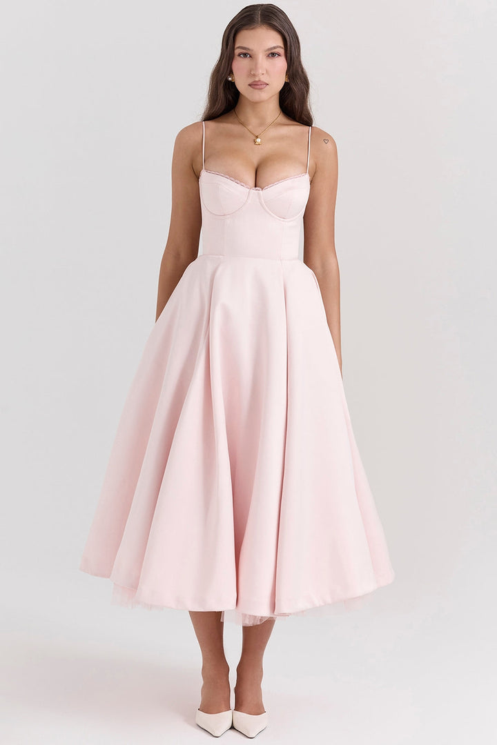 Arestina – Modisches Midi Kleid Aus Tüll