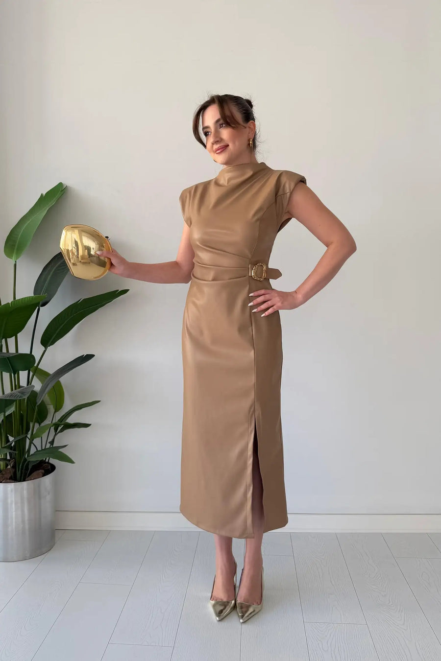 Claudine - Elegantes Kleid Mit Gürtel