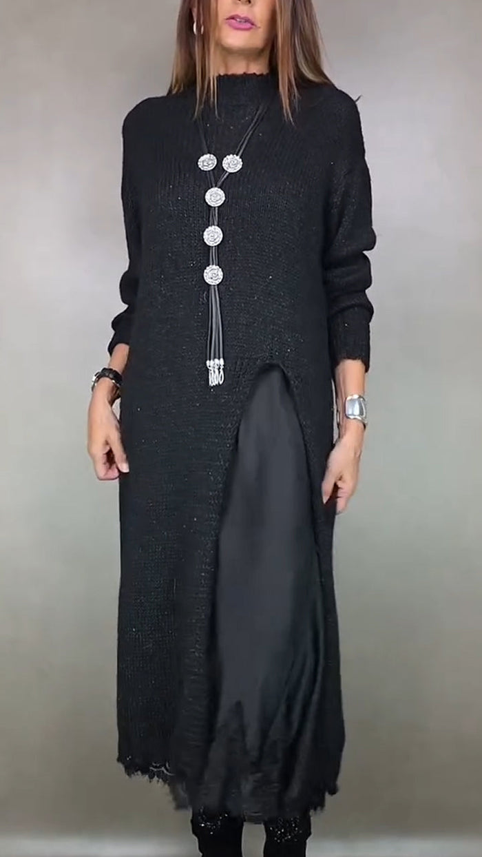 Jesika – Stilvoller Langer Pullover Mit Kleid