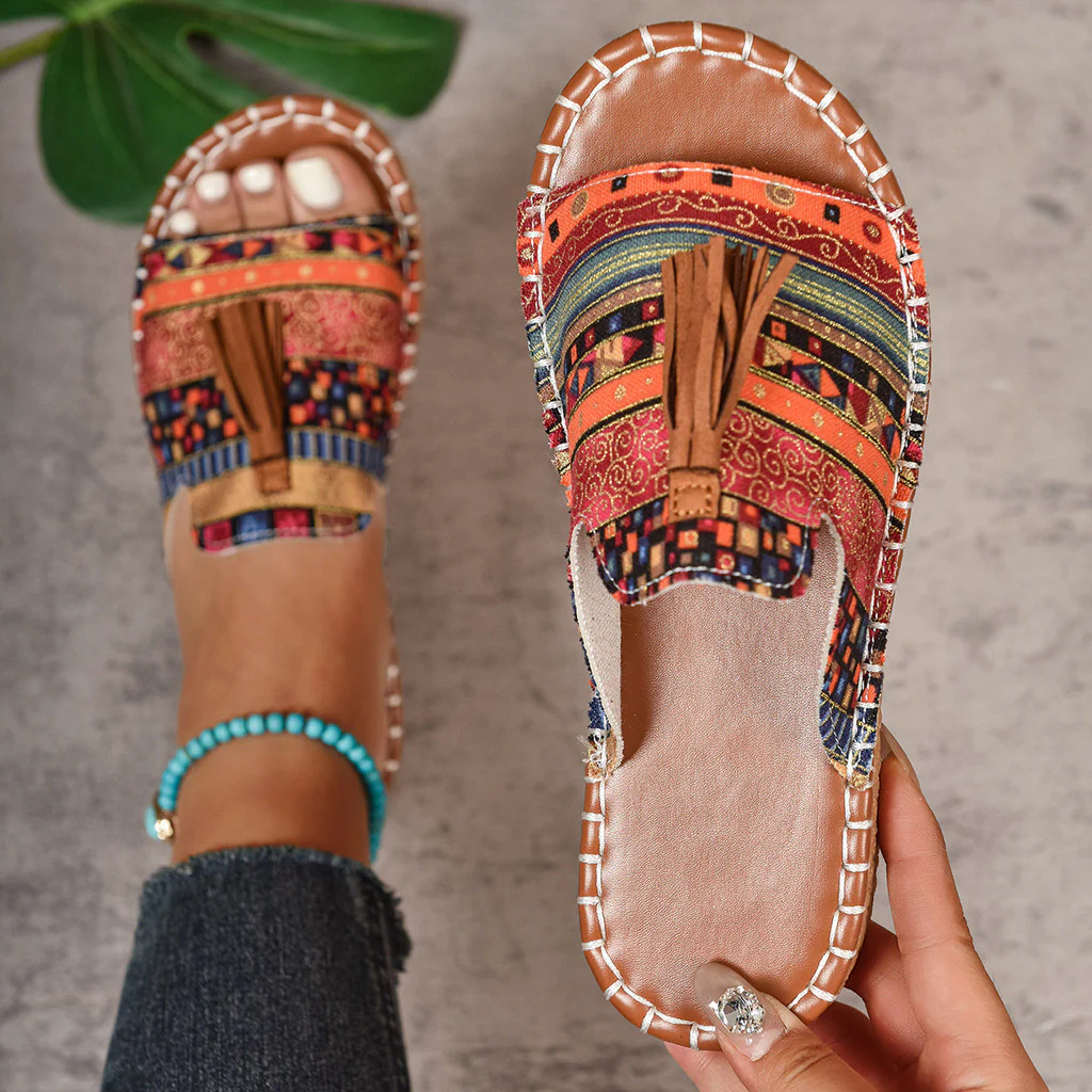 Margaret – Sandalen Mit Quasten im Bohemian Stil