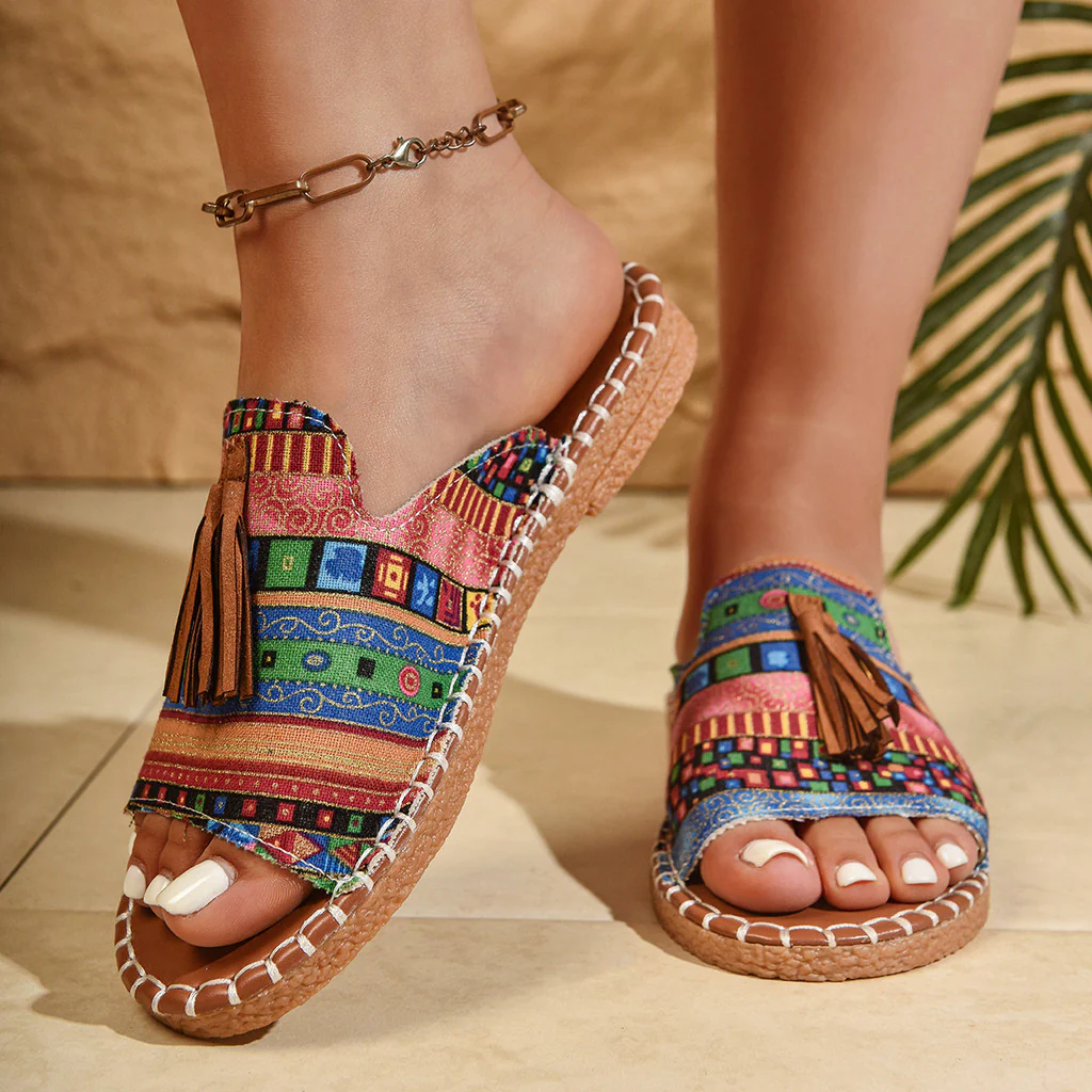 Margaret – Sandalen Mit Quasten im Bohemian Stil