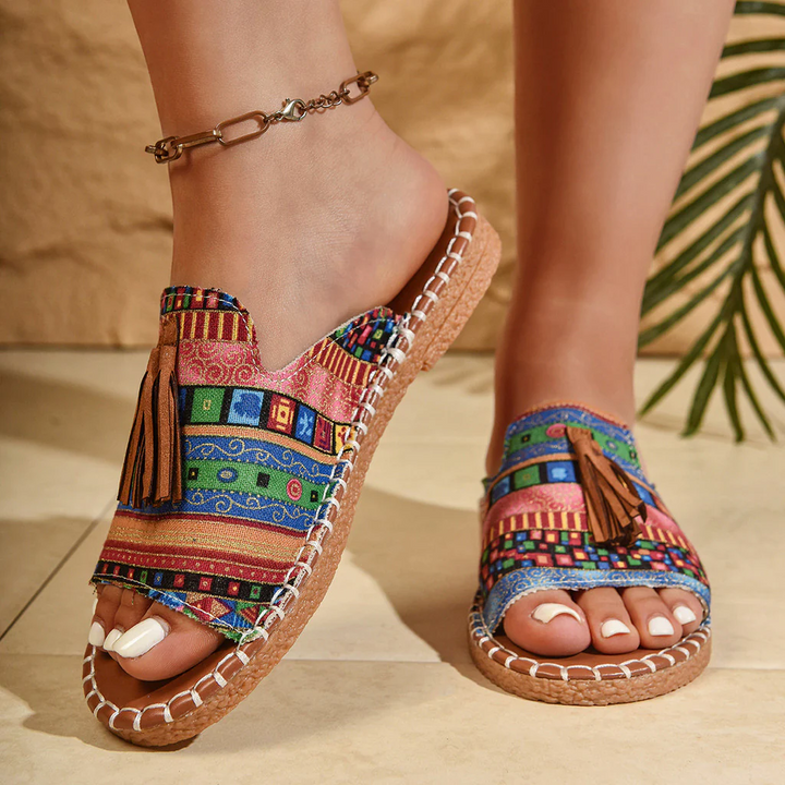 Margaret – Sandalen Mit Quasten im Bohemian Stil