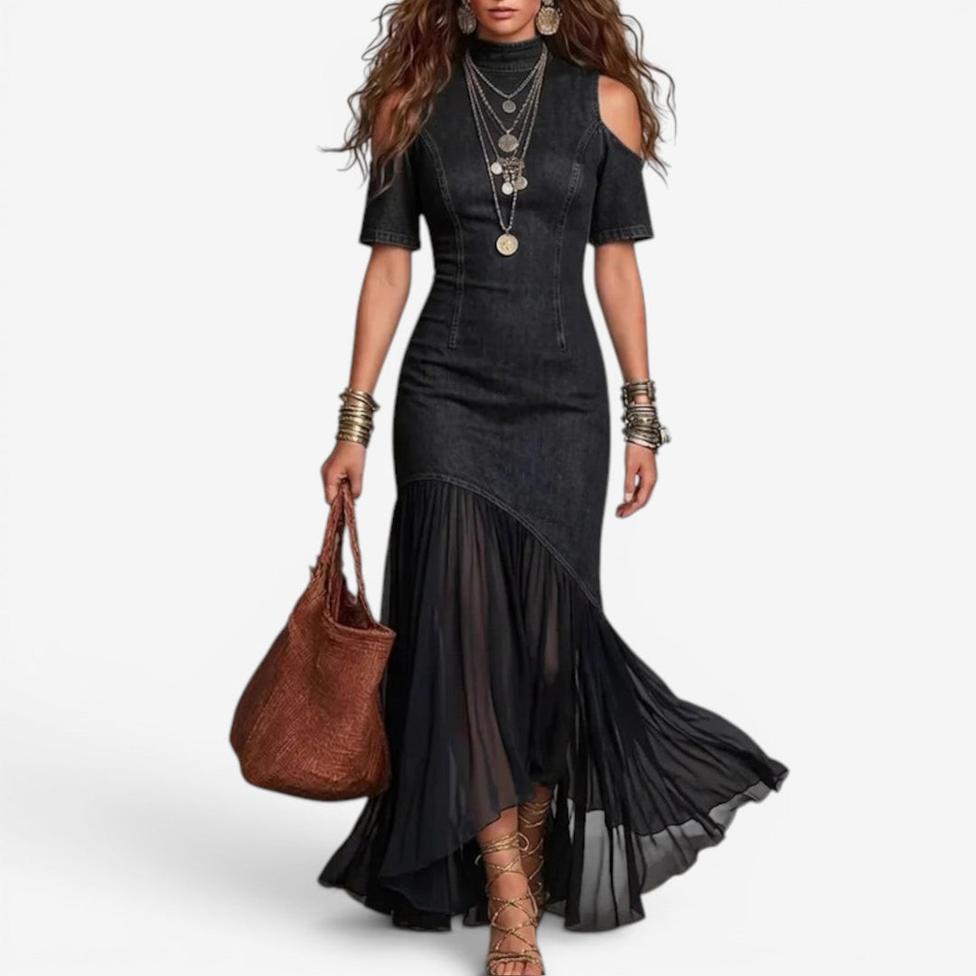 Lyttia – Langes Jeans Kleid