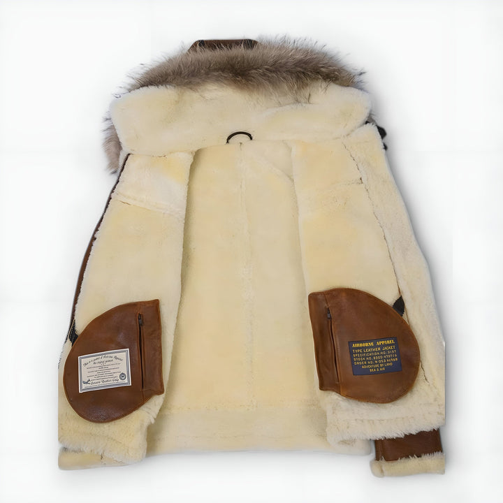 Grantham – Bomberjacke mit Fellkapuze