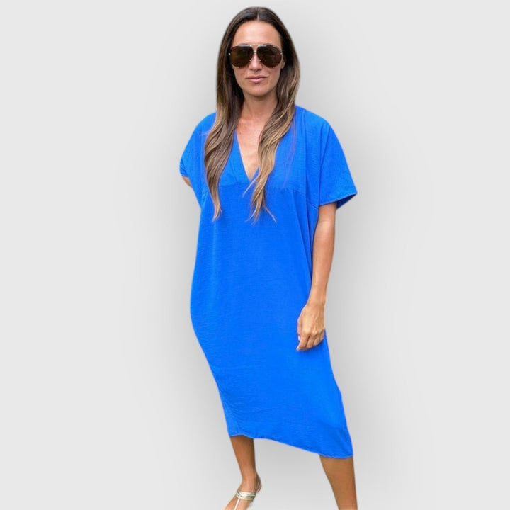 Aveline -  Kurzen Ärmeln Midikleid