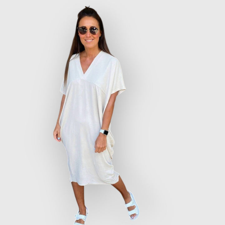 Aveline -  Kurzen Ärmeln Midikleid