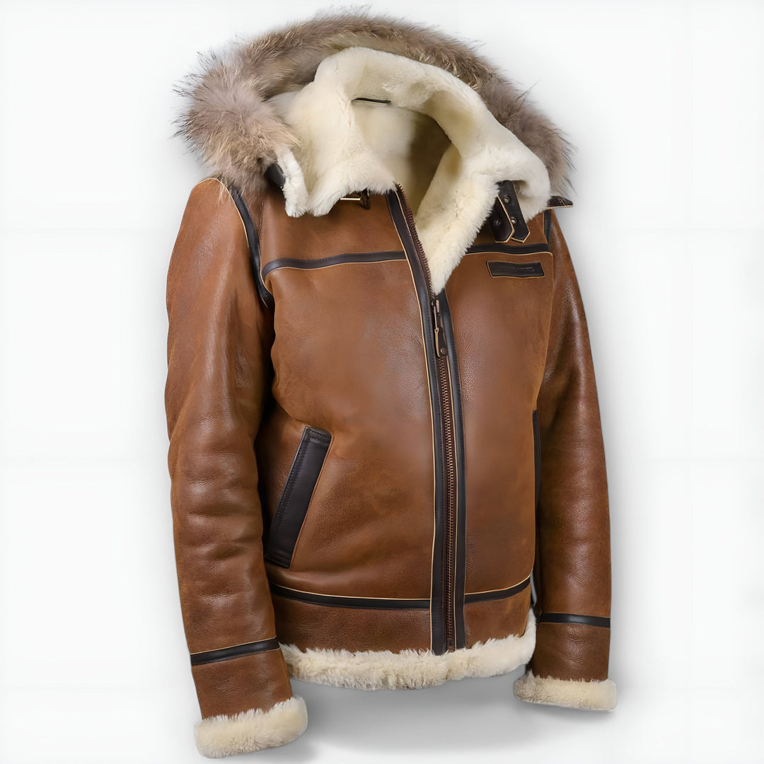 Grantham – Bomberjacke mit Fellkapuze