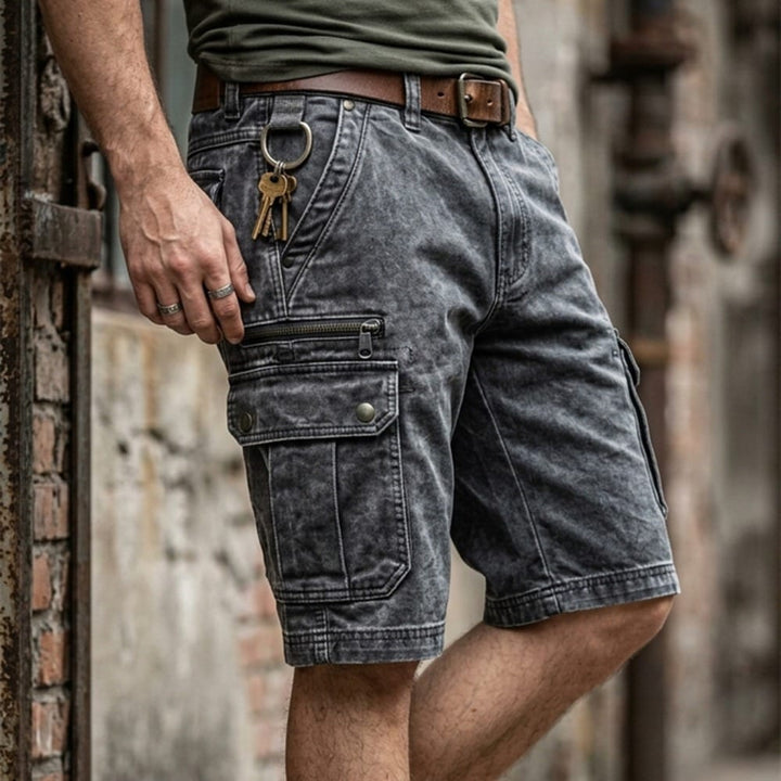 Pezeshkian – Stilvolle Denim-Fracht-Kurzhosen