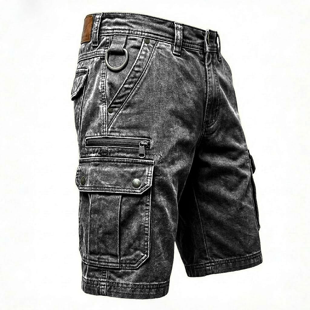 Pezeshkian – Stilvolle Denim-Fracht-Kurzhosen