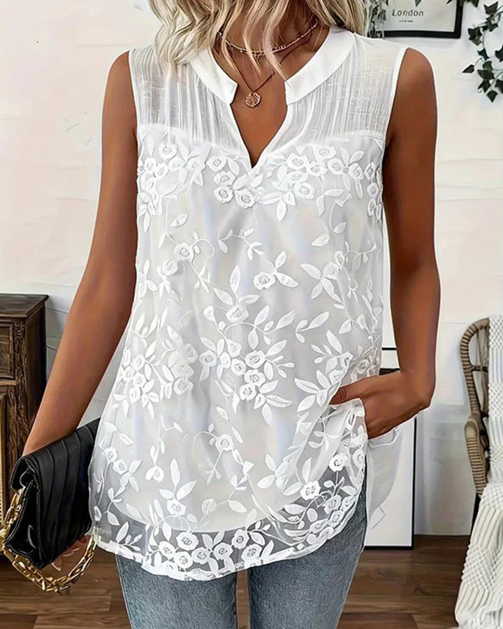 Shilika – Ärmelloses Tanktop mit Blumenmuster