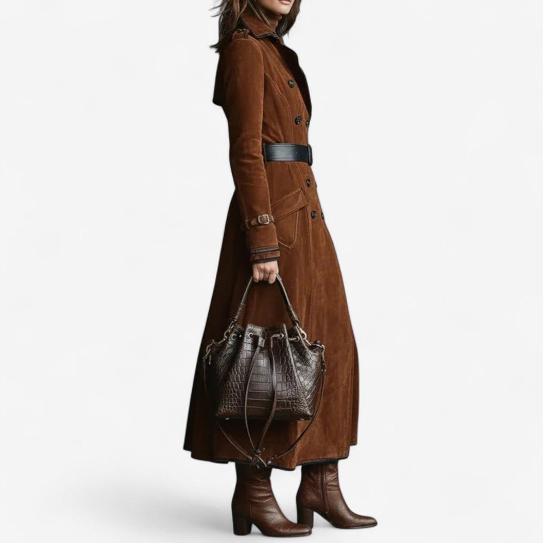Ingeborg – Wildleder Trenchcoat