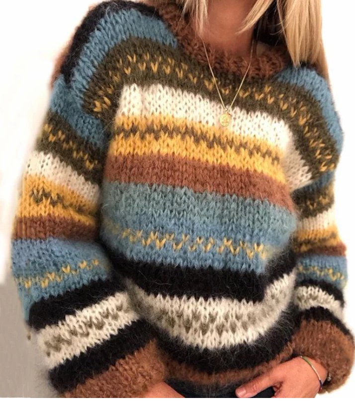 Priya – Bequemer Langarm Strickpullover