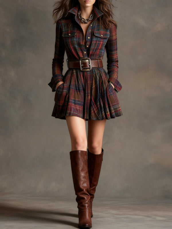 Keshet - Vantage Minikleid Mit Gürtel