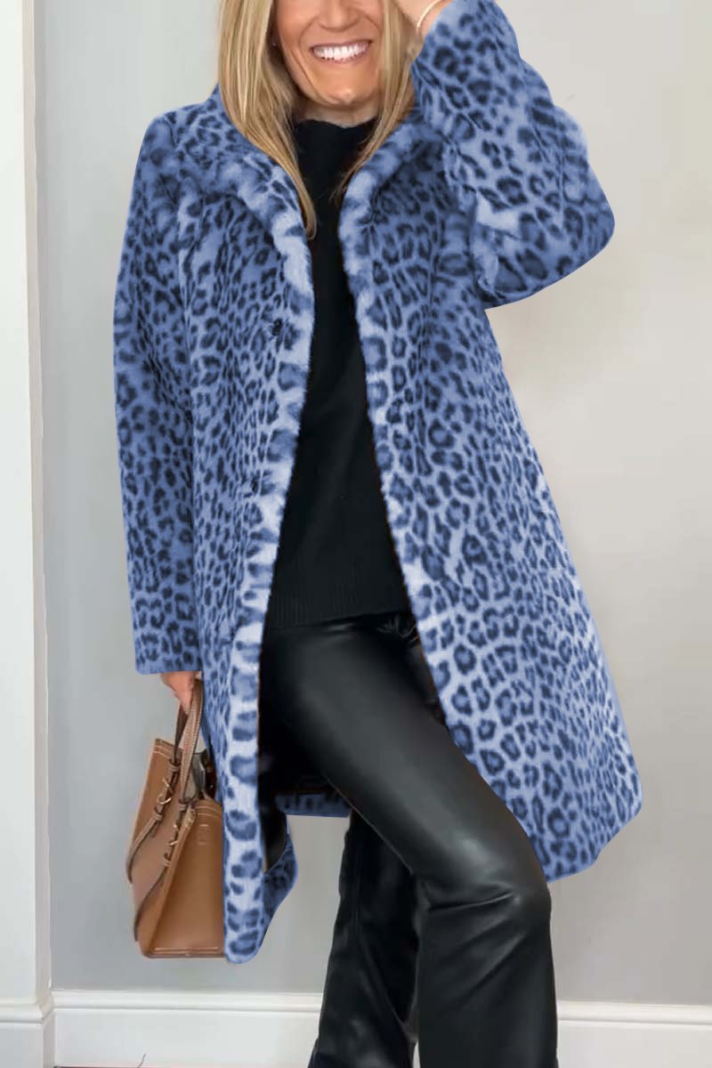 Lizzie - Mantel Mit Leoparden Muster