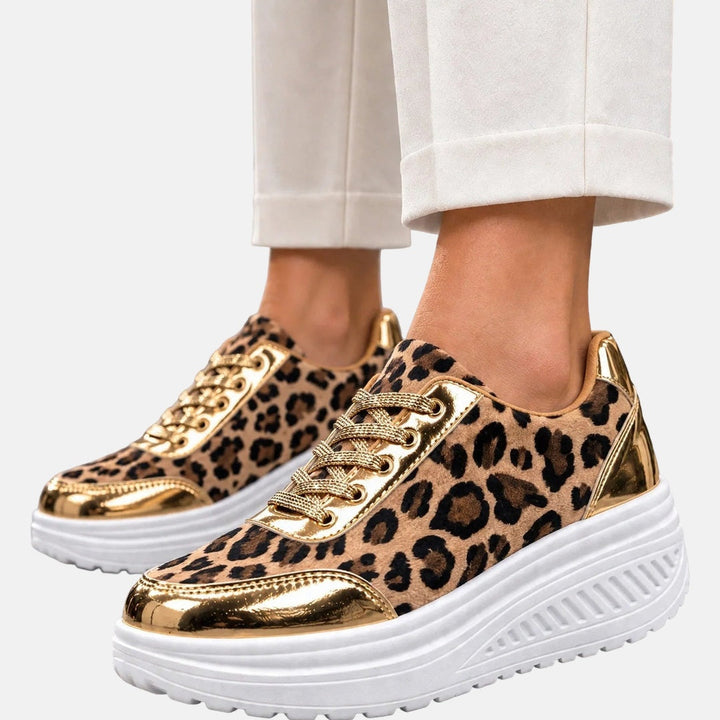 Alika - Sneaker Mit Keilabsatz Und Leopardenmuster