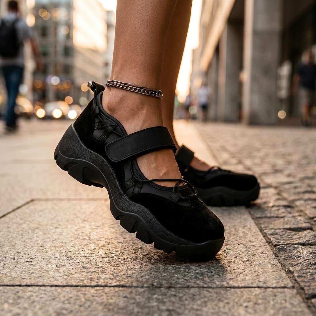 Vinilia – Klobige Turnschuh Mit Verstellbarem Riemen