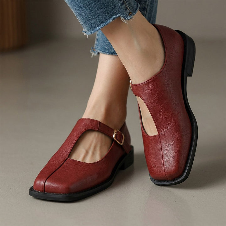 Eniolaa - Schuhe Mit Quadratischer Schuhspitze Und Schnallenriemen Im Vintage Stil