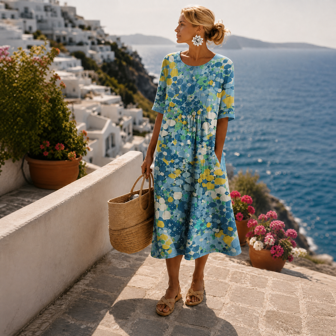 Slaina – Midikleid mit Blumenmuster