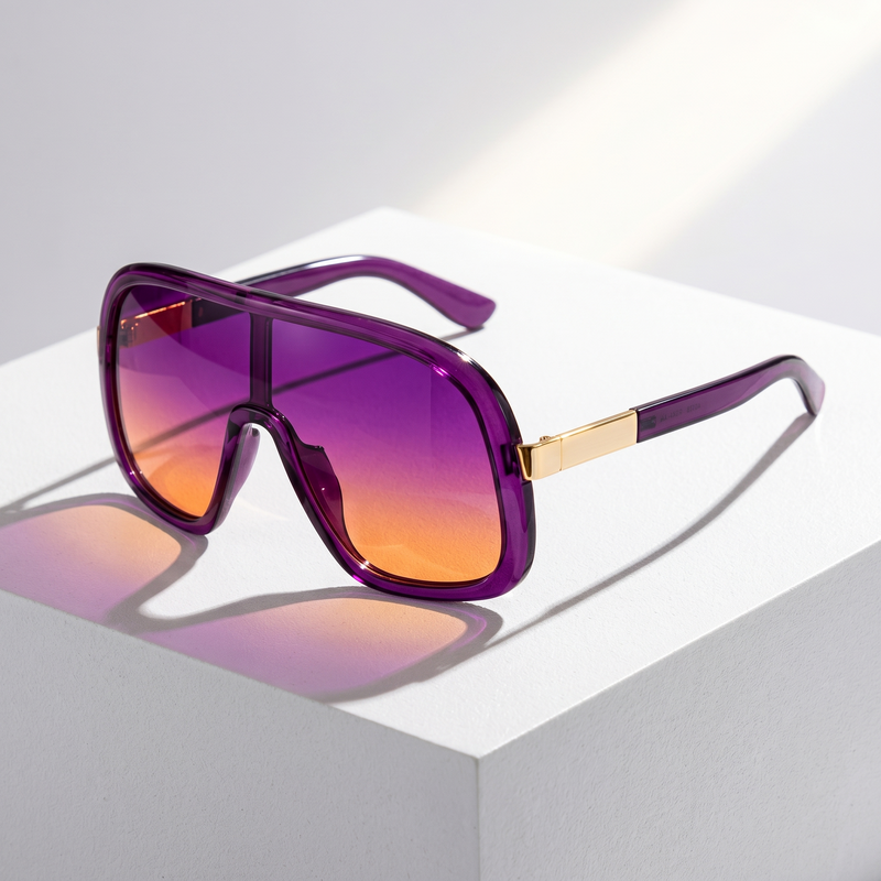 LumaVex - Sonnenbrille Im Shield Stil Mit Breit Getönten Gläsern