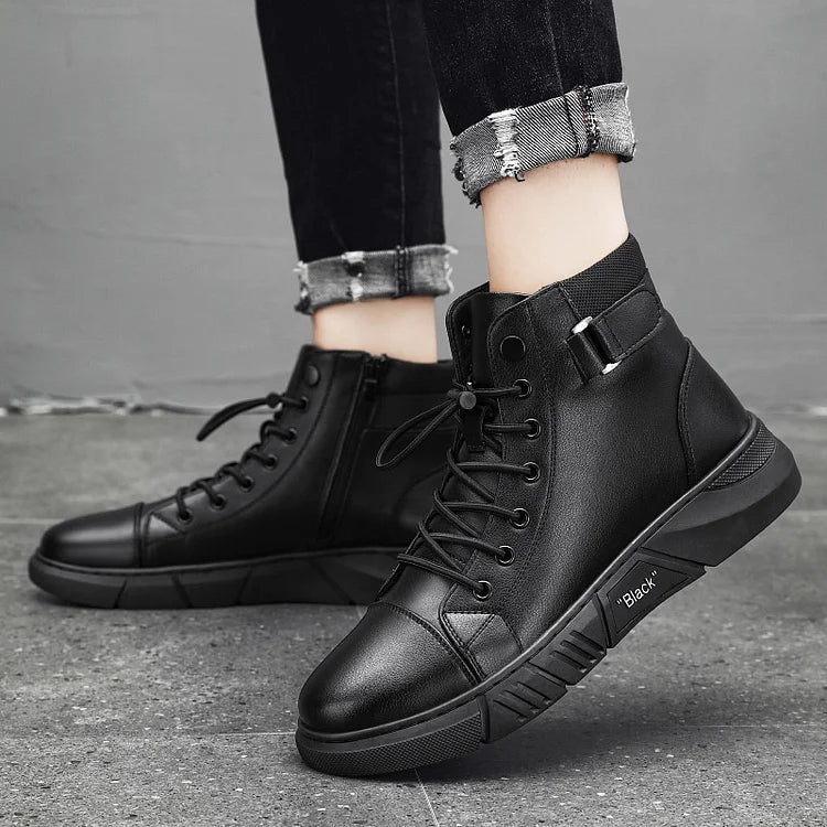 Quentin - Schnürstiefel Aus Leder