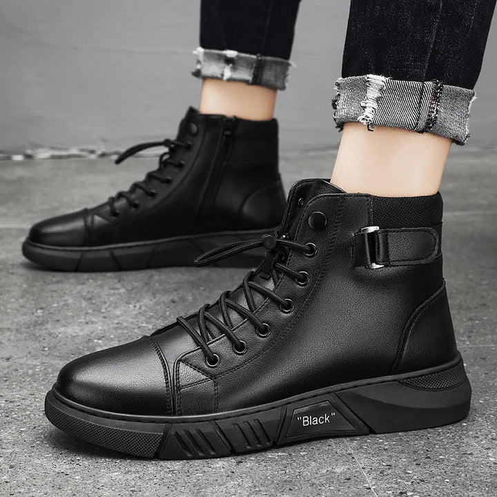 Quentin - Schnürstiefel Aus Leder