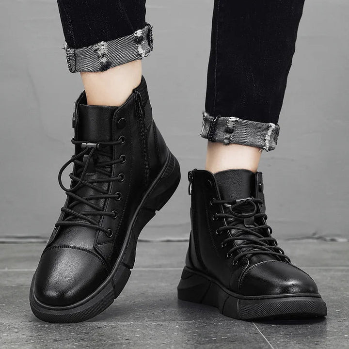 Quentin - Schnürstiefel Aus Leder