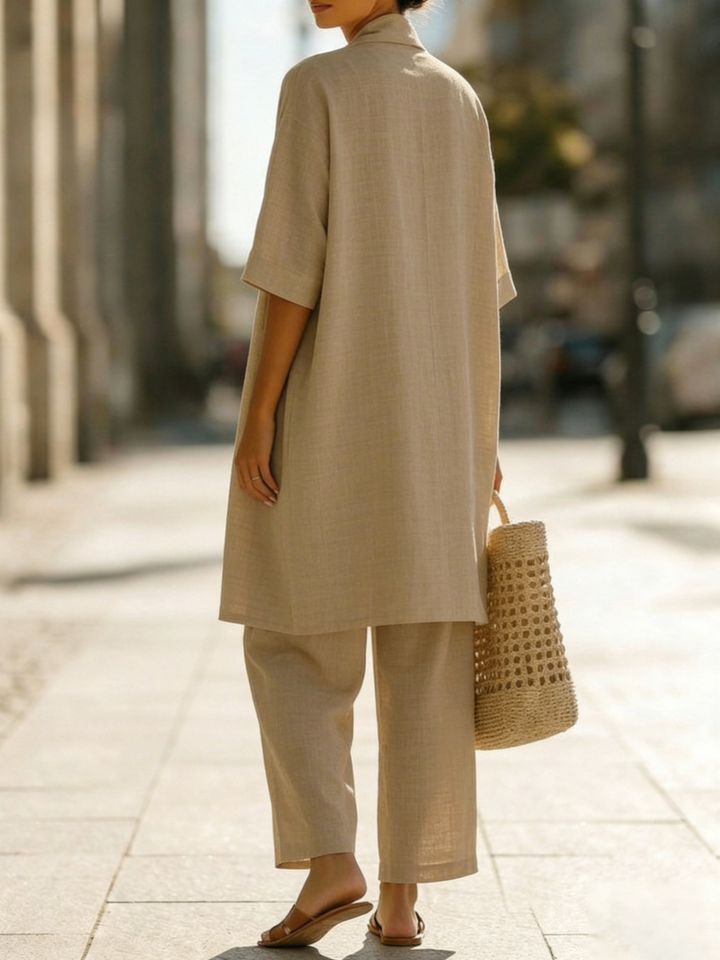 Risteena – Minimalistisches Dreiteiliges Set Aus Leinen Und Baumwolle