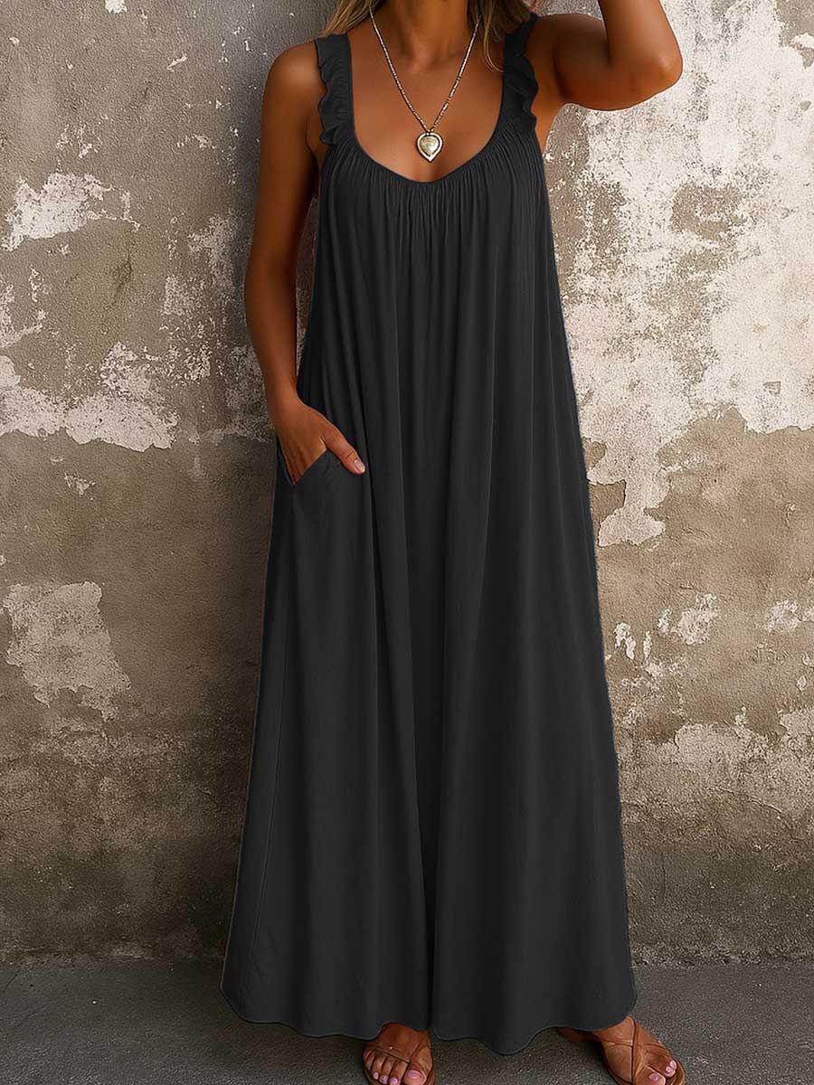 Nadjaa - Leichtes Luftiges Maxikleid