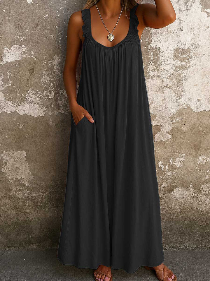 Nadjaa - Leichtes Luftiges Maxikleid