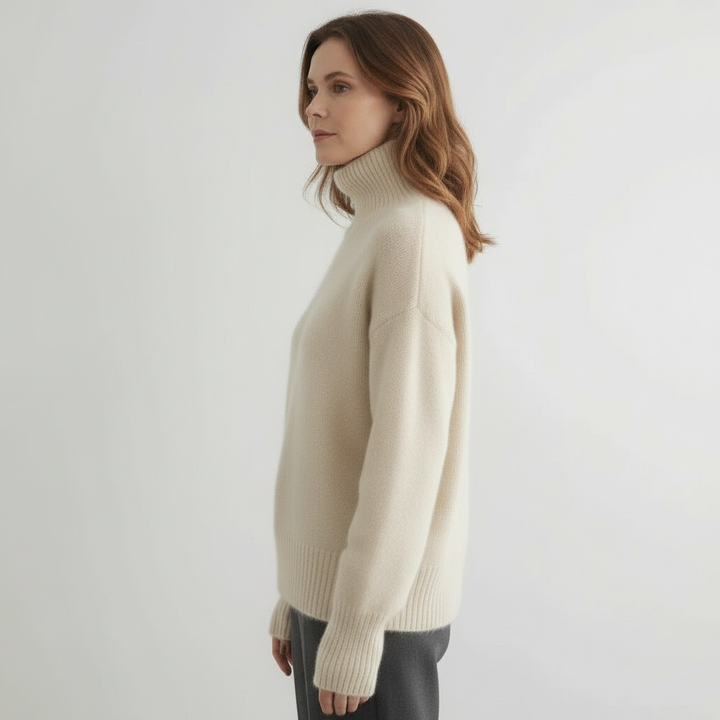 Marchao - Warmer Rollkragen Pullover Mit Hohem Kragen