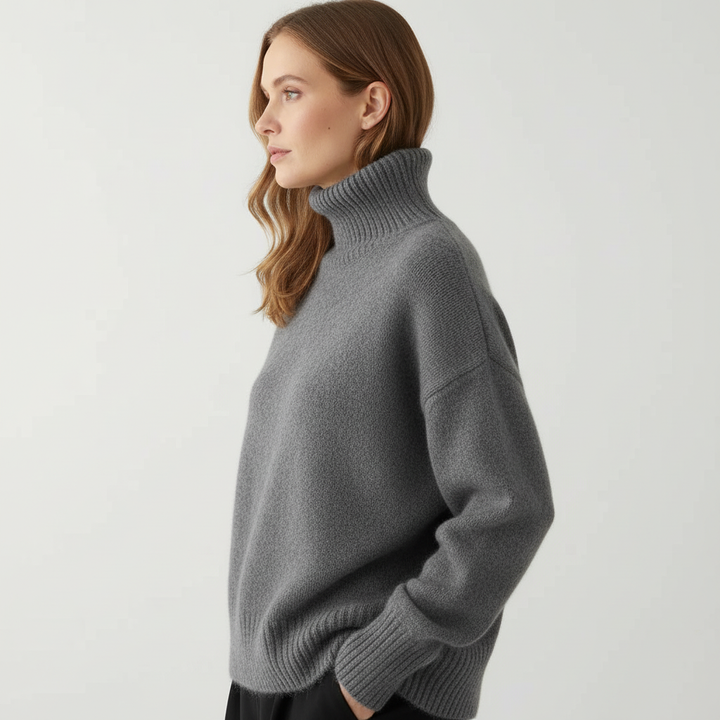 Marchao - Warmer Rollkragen Pullover Mit Hohem Kragen