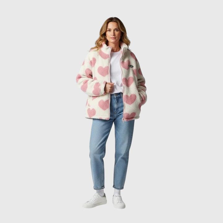 Almit - Langärmelige Jacke Mit Herz Drucken