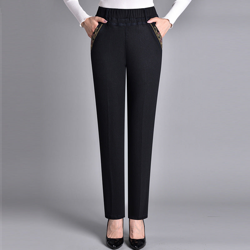 Loretie – Jeans Mit Seitentaschen Und Elastischem Bund
