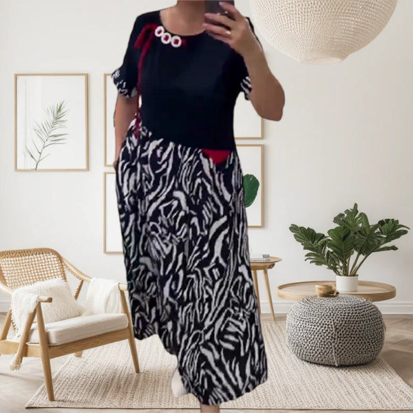 Zahara – Lässiges Patchwork-Kleid