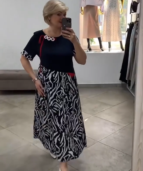 Zahara – Lässiges Patchwork-Kleid