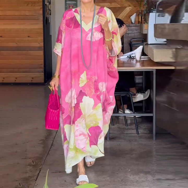 Gima – Langärmliges Kleid Mit Blumenmuster