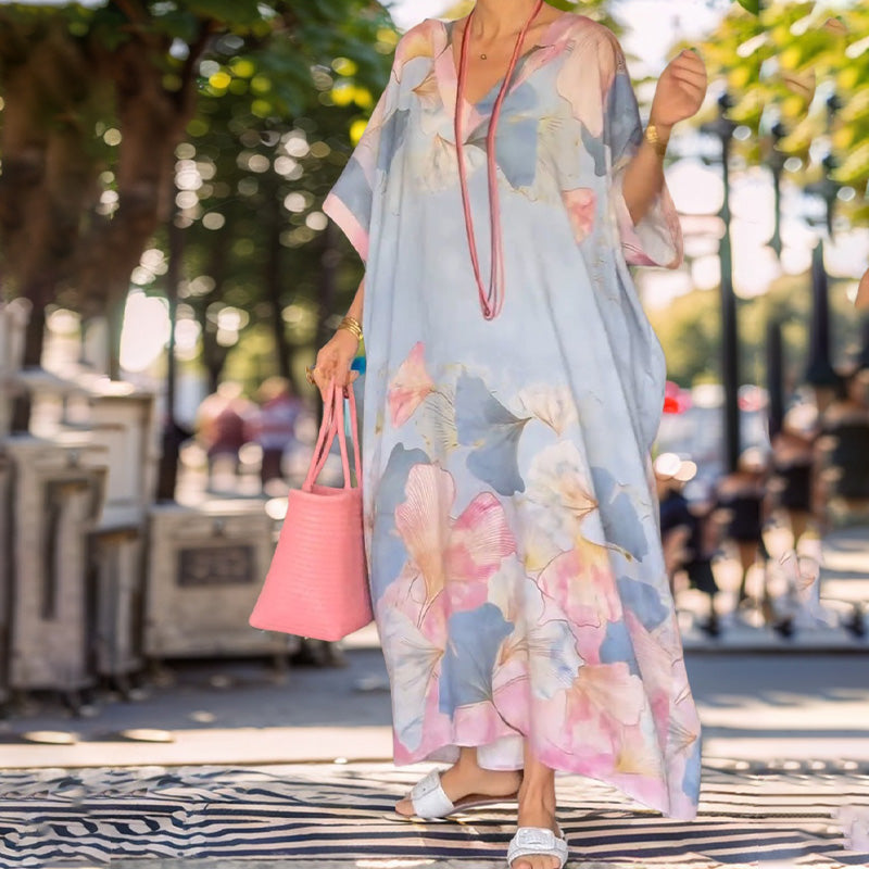 Gima – Langärmliges Kleid Mit Blumenmuster