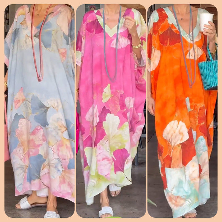 Gima – Langärmliges Kleid Mit Blumenmuster