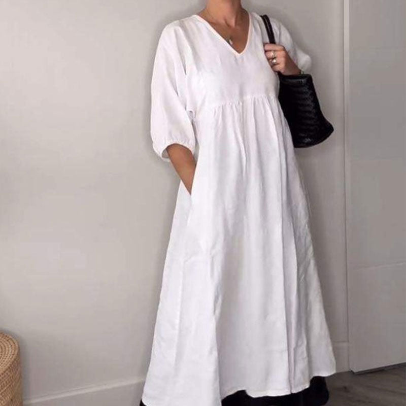Shantel - Lässiges Kleid Mit V-Ausschnitt