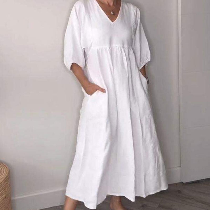 Shantel - Lässiges Kleid Mit V-Ausschnitt