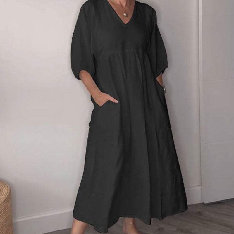 Shantel - Lässiges Kleid Mit V-Ausschnitt