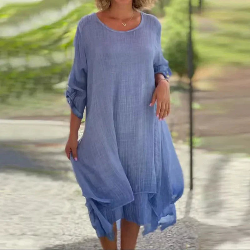 Mariela – Kleid mit Rundhalsausschnitt und Lockerer Passform