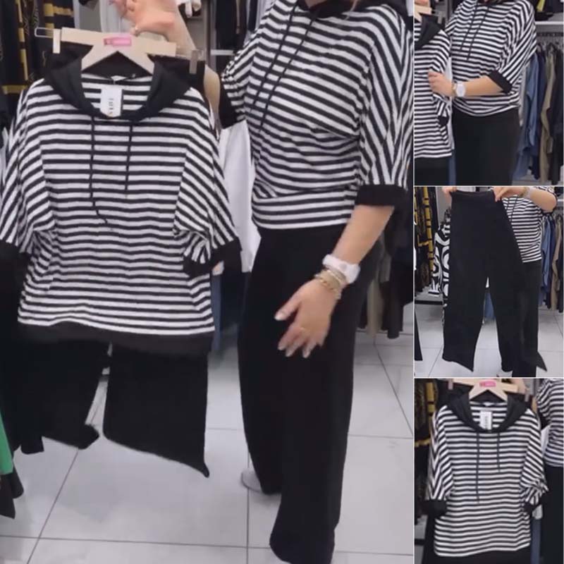 Dwiska – Set Aus Gestreiftem Oberteil Und Einfarbiger Hose