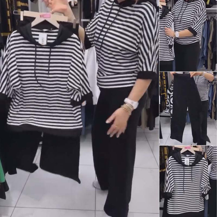 Dwiska – Set Aus Gestreiftem Oberteil Und Einfarbiger Hose