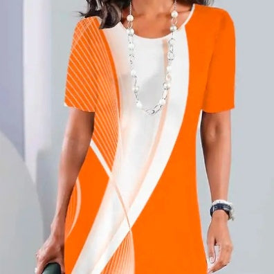 Lourah – Bedrucktes Midikleid Mit Falten