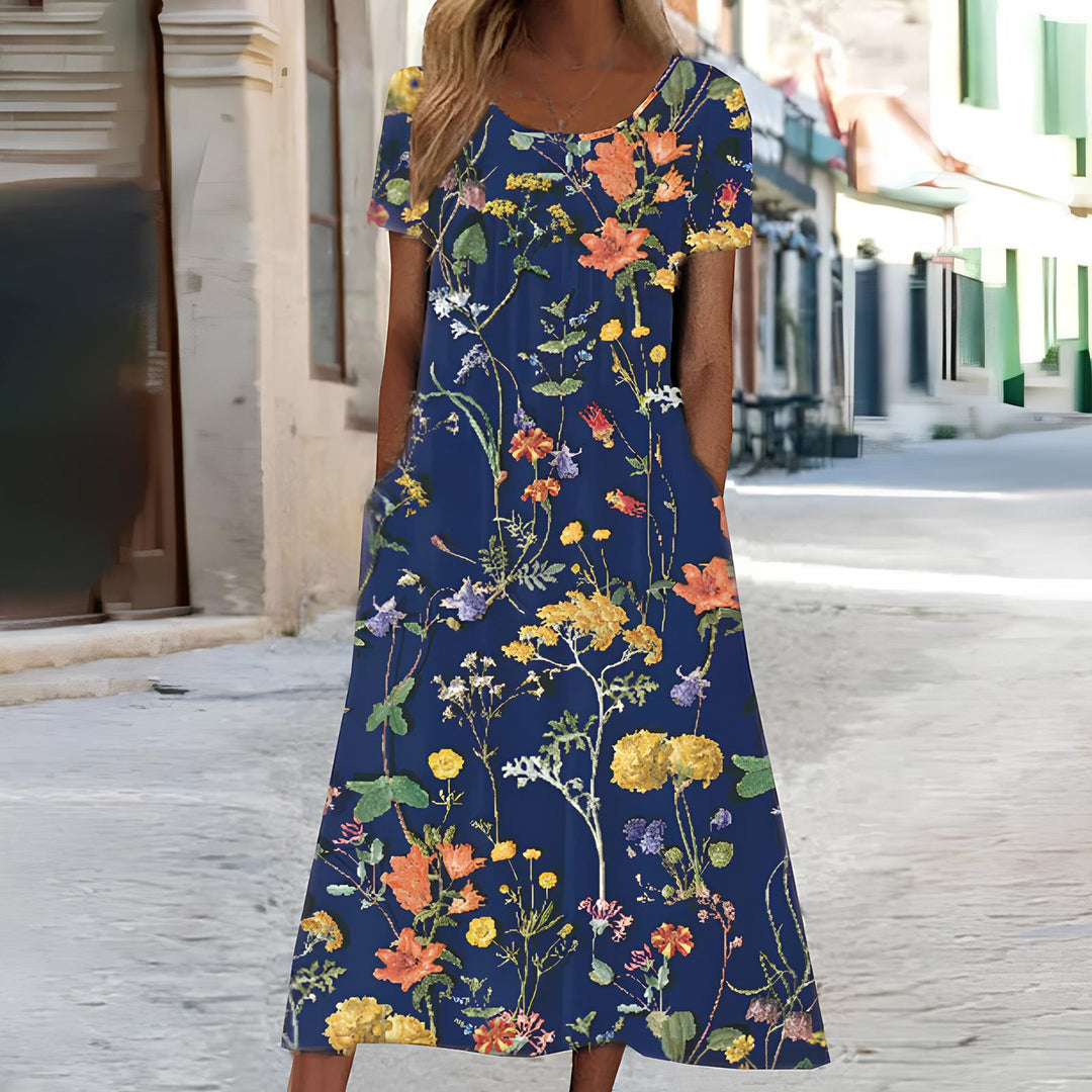 Ndatipo - Luftiges Kleid Mit Zartem Blumenmuster